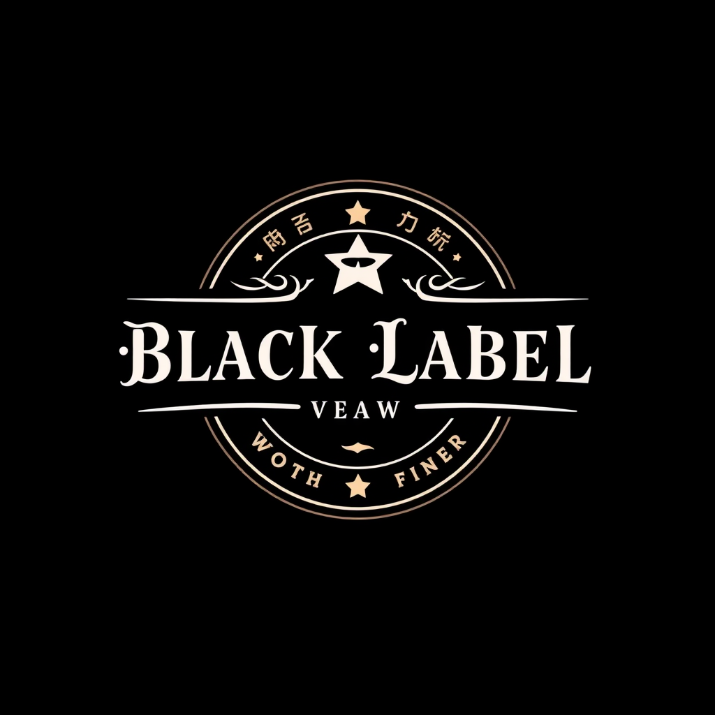 A logo design for a street wear clothing brand 'Black Label Wear'. Make it elegant but sharp.