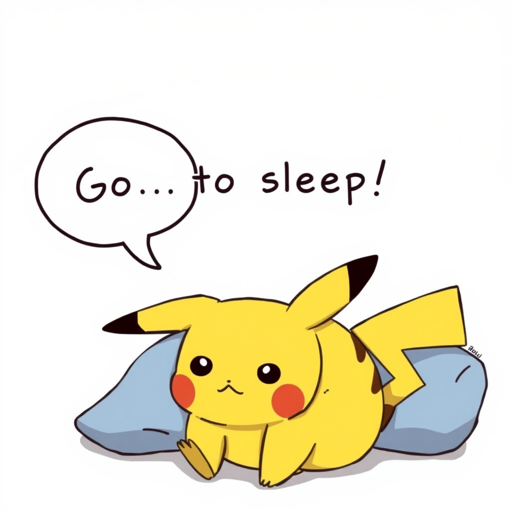 Comic: PIKACHU: "Go to sleep!"