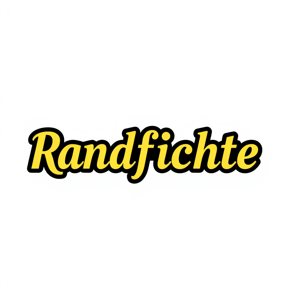 A logo in cool and modern lettering with the content "Randfichte."