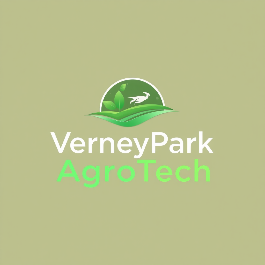 To create a visually striking and memorable logo for "VerneyPark-AgroTech," the design should reflect innovation, sustainability, and the forward-thinking nature of agricultural technology. The logo should evoke a sense of growth, connection with nature, and cutting-edge solutions.

Incorporating natural elements like leaves, crops, or a subtle depiction of the earth can symbolize the agricultural focus, while sleek, modern lines or abstract shapes can highlight the technology aspect. The typography should be clean and contemporary, with "VerneyPark" standing strong and distinguished, while "AgroTech" can be presented in a way that reflects innovation—perhaps with a futuristic font or stylized design.

A color palette inspired by nature, such as earthy greens, blues, or rich browns, can create a connection to the agricultural world, balanced with a hint of metallic or tech-inspired hues to convey modernity and innovation. The overall logo should merge the concepts of tradition and technology, representing VerneyPark-AgroTech’s role in revolutionizing agriculture while staying rooted in the environment.