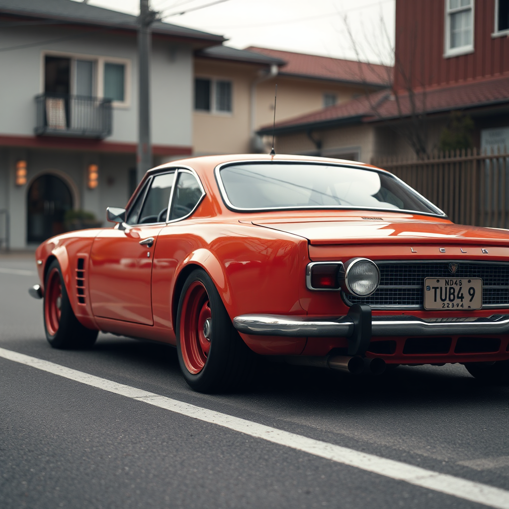 the car is parked on the side of the road, inspired by Taiyō Matsumoto, tumblr, restomod, nd4, c4