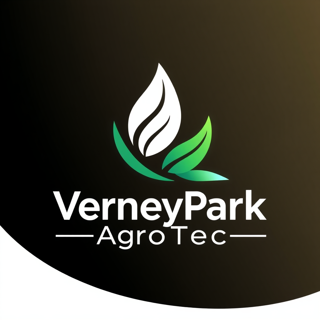 To create a visually striking and memorable logo for "VerneyPark-AgroTech," the design should reflect innovation, sustainability, and the forward-thinking nature of agricultural technology. The logo should evoke a sense of growth, connection with nature, and cutting-edge solutions.

Incorporating natural elements like leaves, crops, or a subtle depiction of the earth can symbolize the agricultural focus, while sleek, modern lines or abstract shapes can highlight the technology aspect. The typography should be clean and contemporary, with "VerneyPark" standing strong and distinguished, while "AgroTech" can be presented in a way that reflects innovation—perhaps with a futuristic font or stylized design.

A color palette inspired by nature, such as earthy greens, blues, or rich browns, can create a connection to the agricultural world, balanced with a hint of metallic or tech-inspired hues to convey modernity and innovation. The overall logo should merge the concepts of tradition and technology, representing VerneyPark-AgroTech’s role in revolutionizing agriculture while staying rooted in the environment.