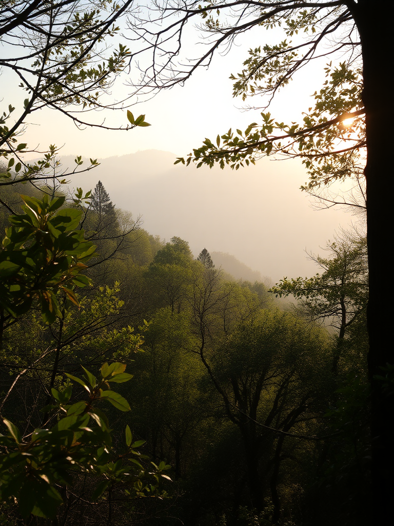 Silent, soothing whispers emanate from the untouched wilderness, accompanied by the gentle rustle of leaves, soft winds, and the distant calls of wildlife.