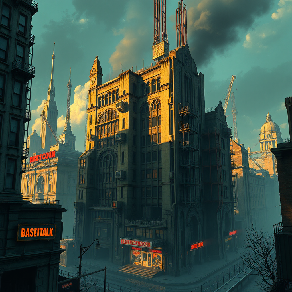 Brutalism Bioshock style city