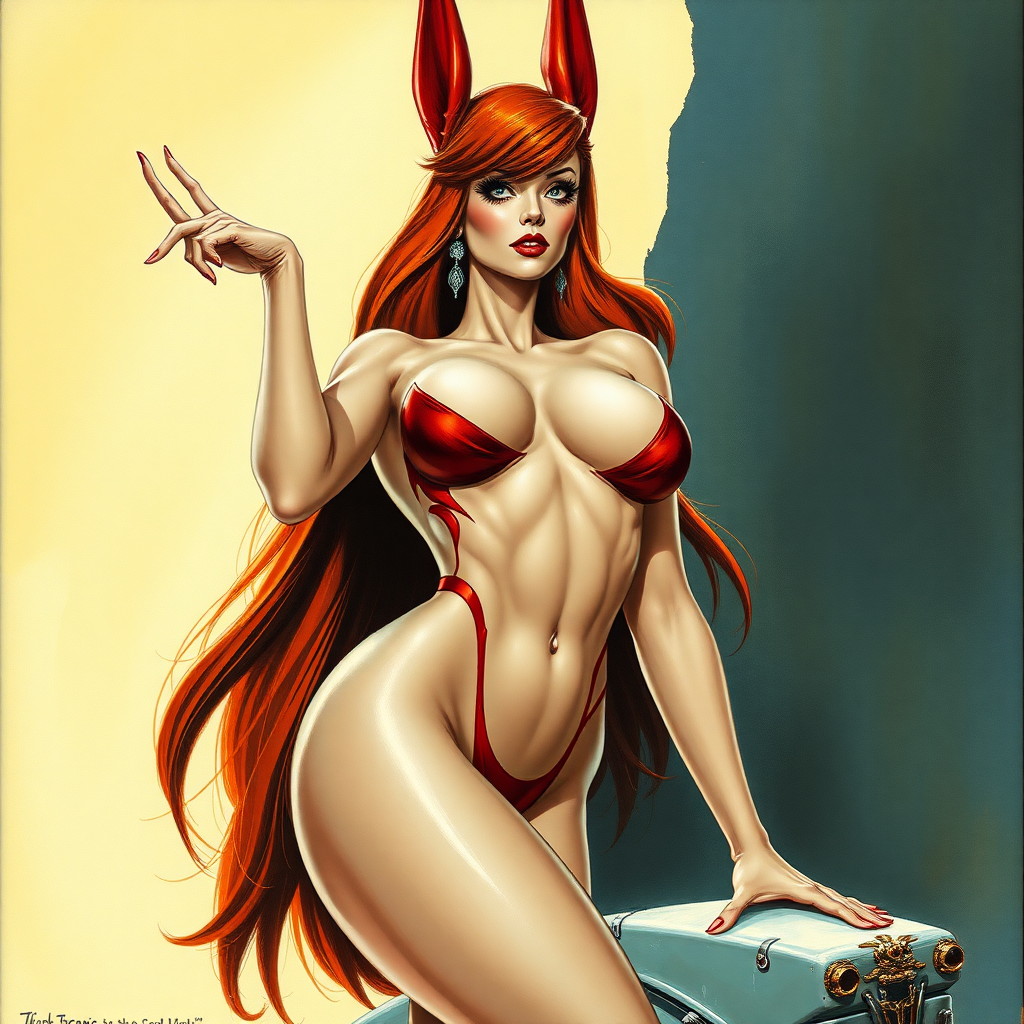 Imagine: if Frank Frazetta had originally painted Jessica Rabbit for adult comics