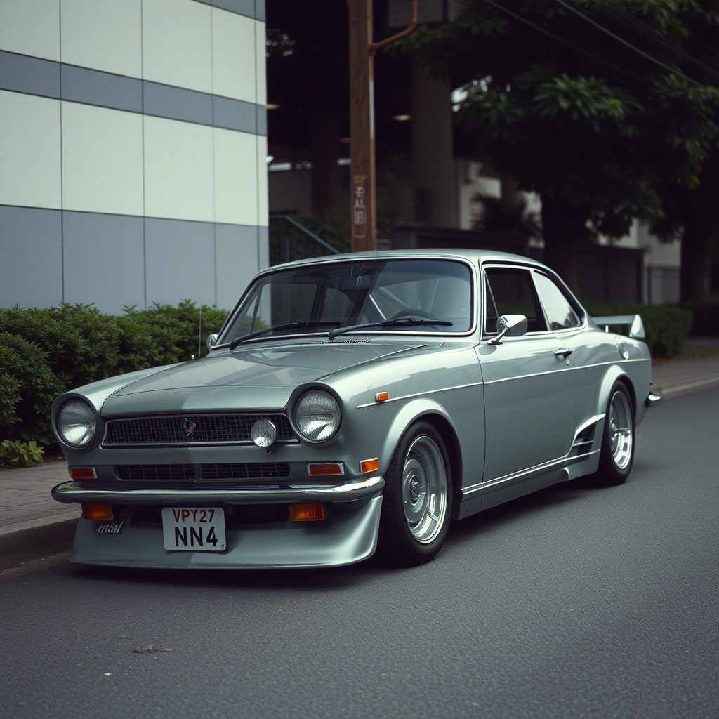 the car is parked on the side of the road, inspired by Taiyō Matsumoto, tumblr, restomod, nd4, c4