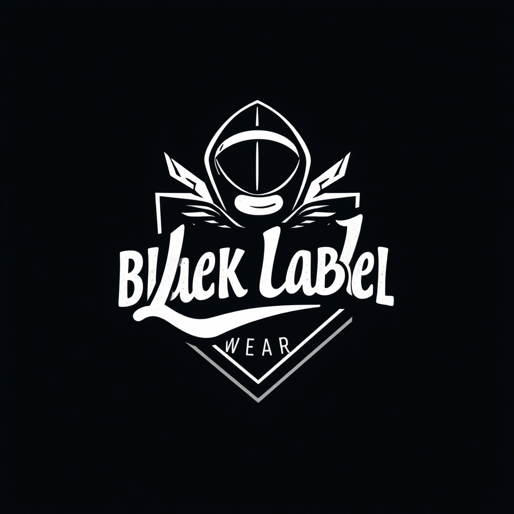 A logo design for a street wear clothing brand 'Black Label Wear'