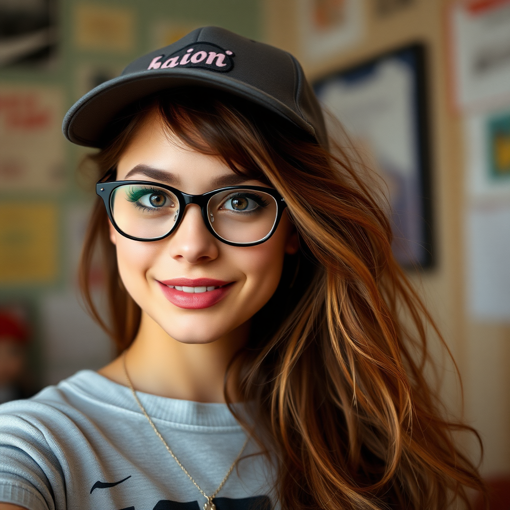 cute nerdy woman