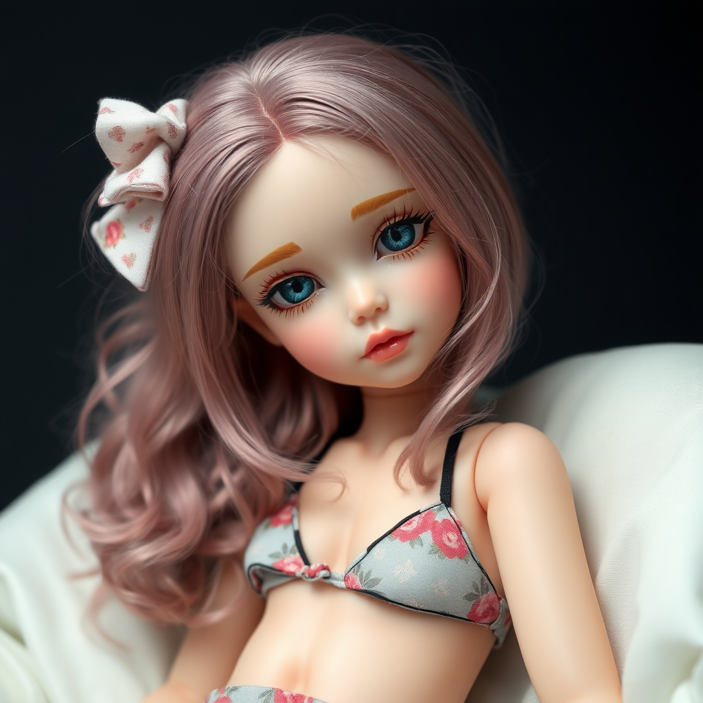 ooak art doll falling in love, dreaming, artist doll, realistic doll, life-like porcelain doll, cool preteen girl, unique personality, stunning eyes, bisque doll, bjd, swimsuit