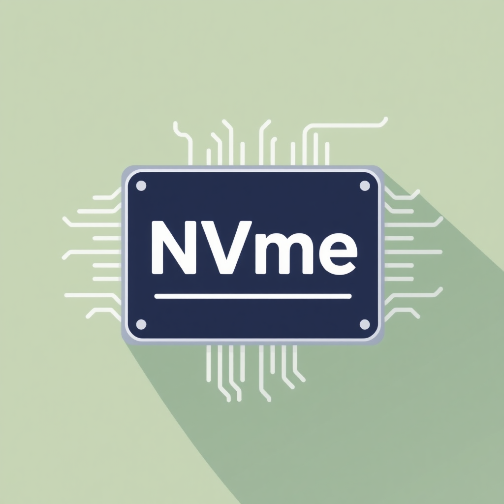 flat icon of nvme ssd