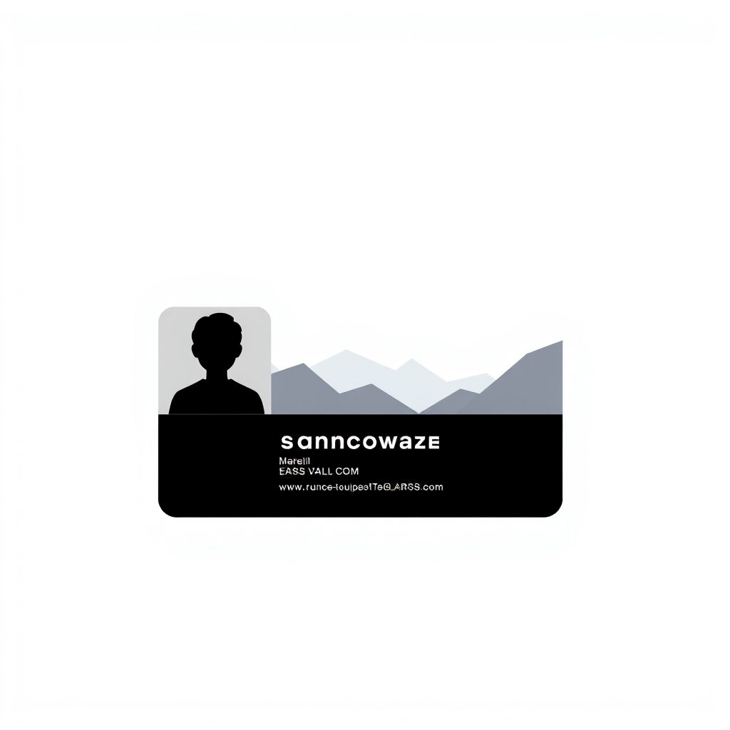 employee id card for tech company, professional, geometric, no background, silicon valley esqe