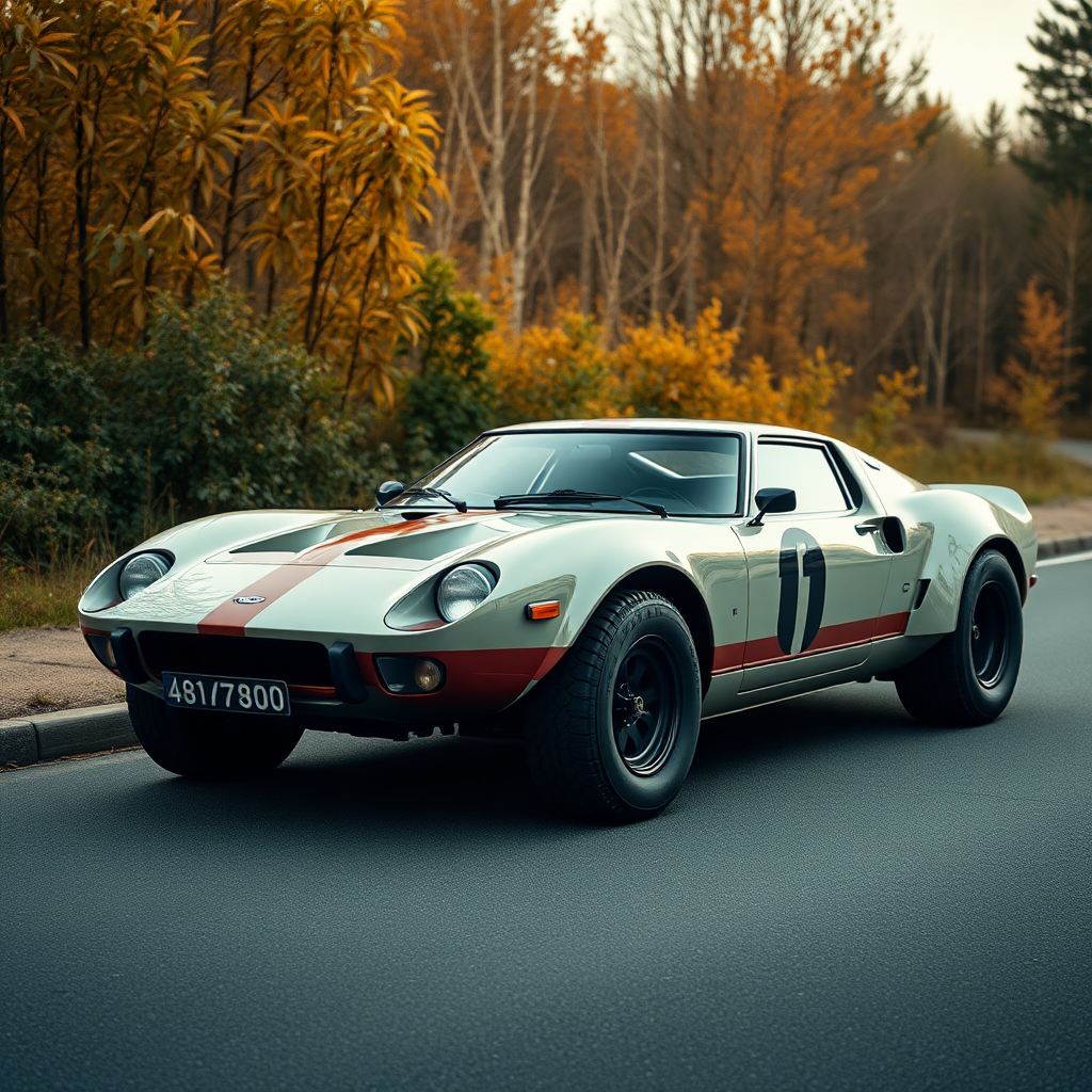 concept ford gt90 the 4x4 car is parked on the side of the road, inspired by Taiyō Matsumoto, tumblr, restomod, nd4, c4