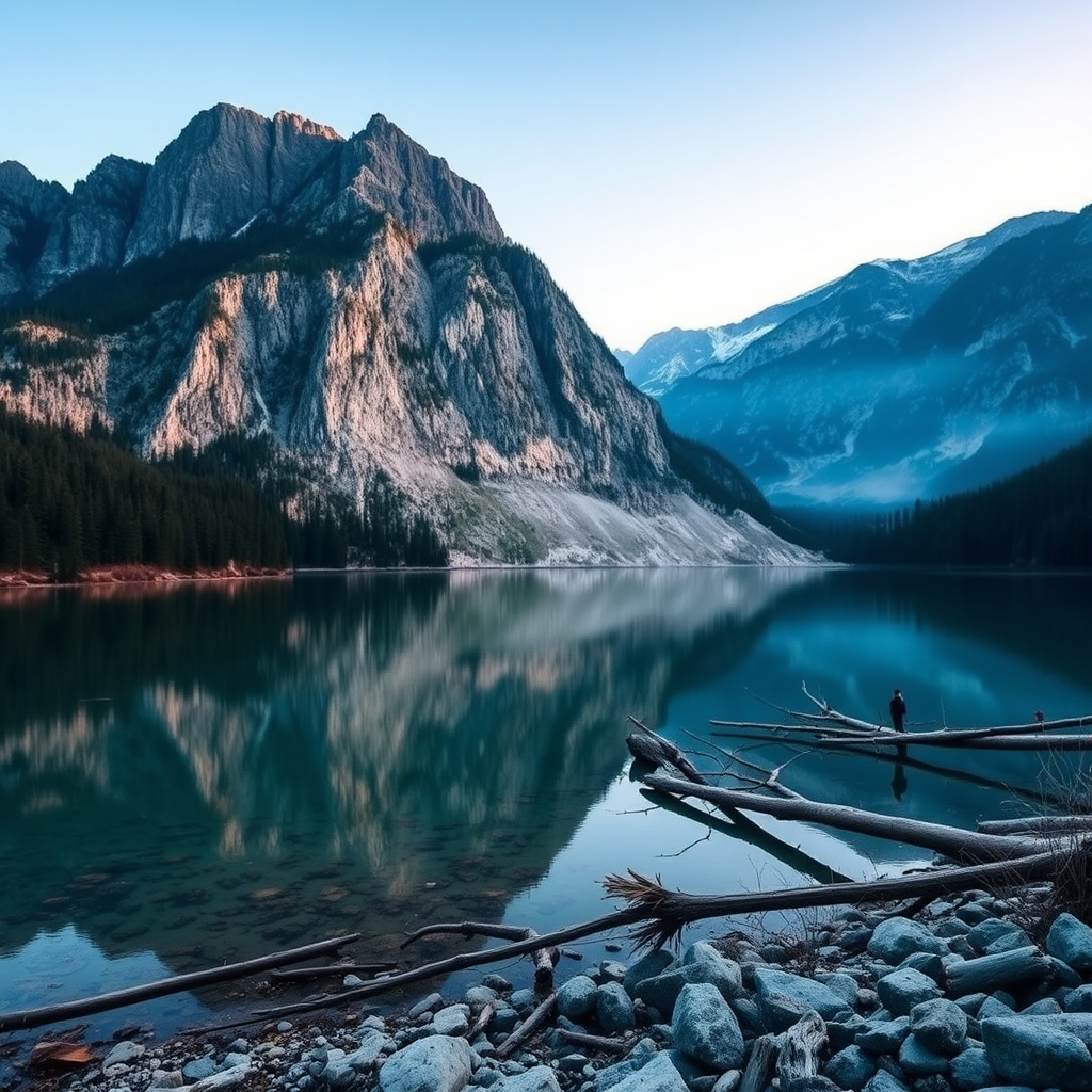 Lago di Braies at dawn