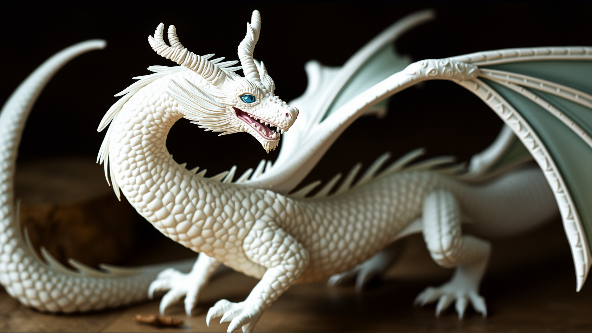 photo, blue-eyes white dragon, full body