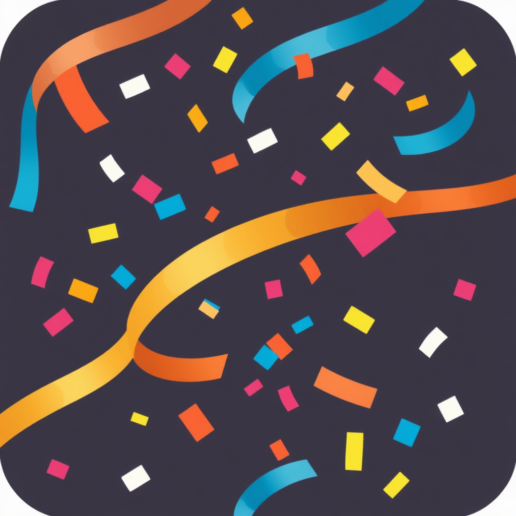 flat icon of confetti