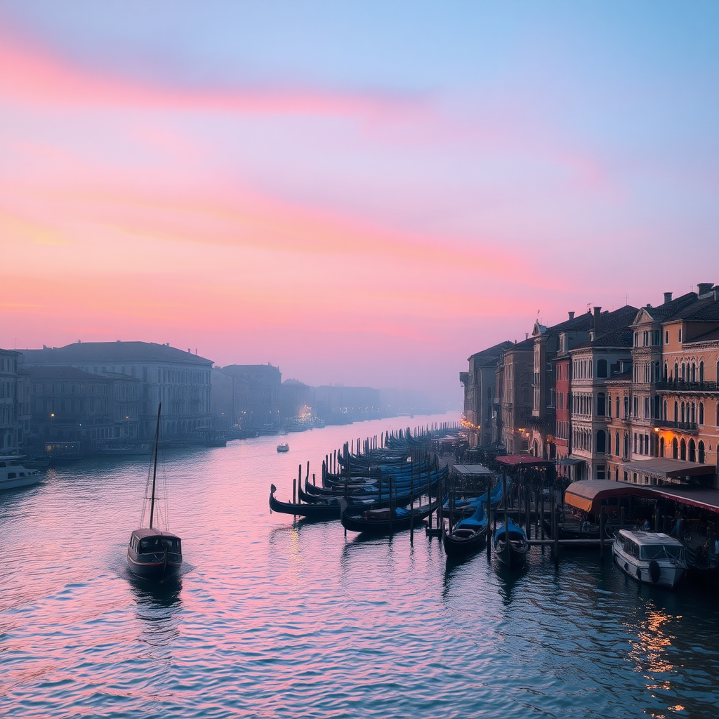 Venetian landscape at dawn