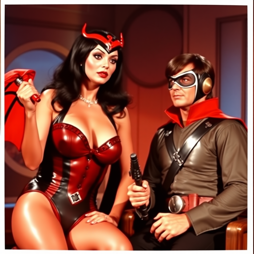 Vampirella with Buck Rogers on his TV show from the 70s. HD DSLR