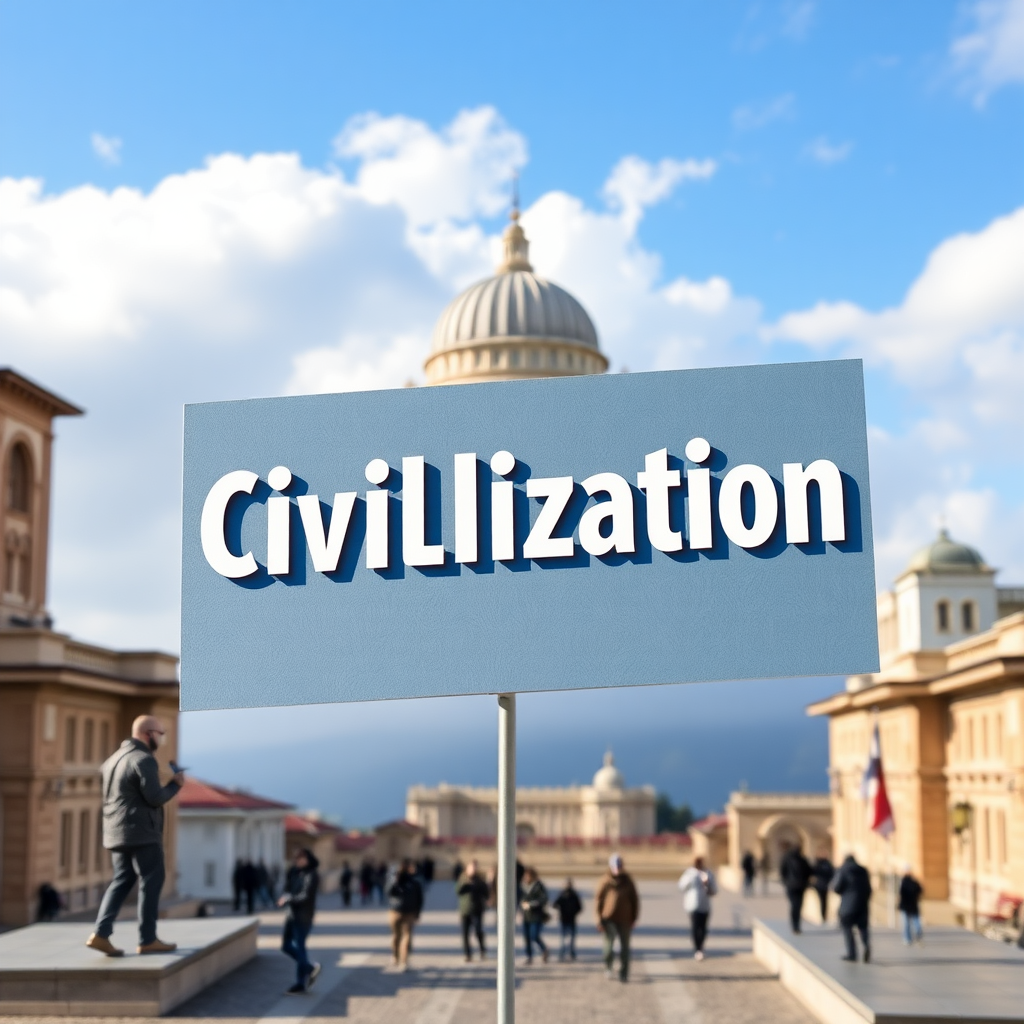 Civilization slogan promotion card