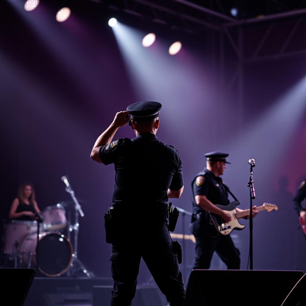 the police in concert