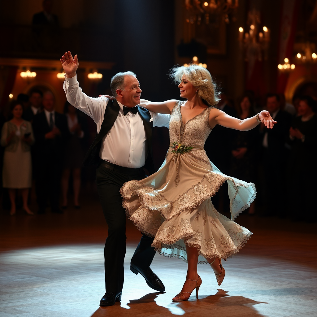 Orbán Viktor is dancing with Lázár János.