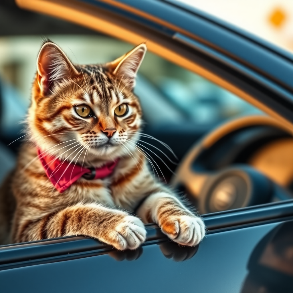 A cat used car salesman