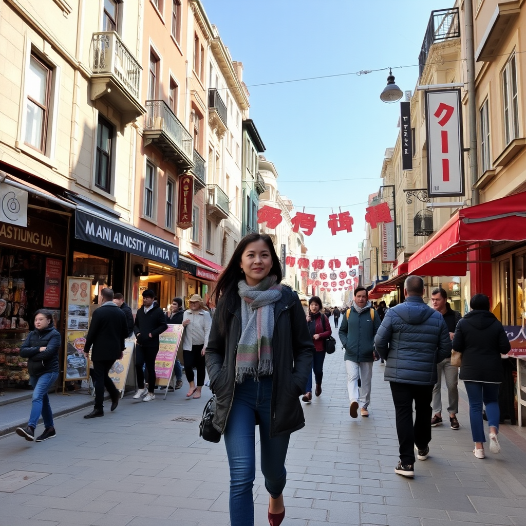 Hazal Kaya, walking street