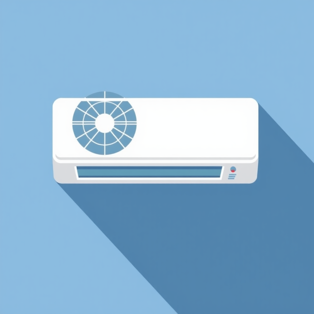 flat icon of air conditioning condenser