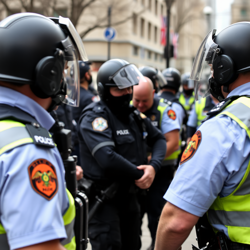 the police being arrested by the police