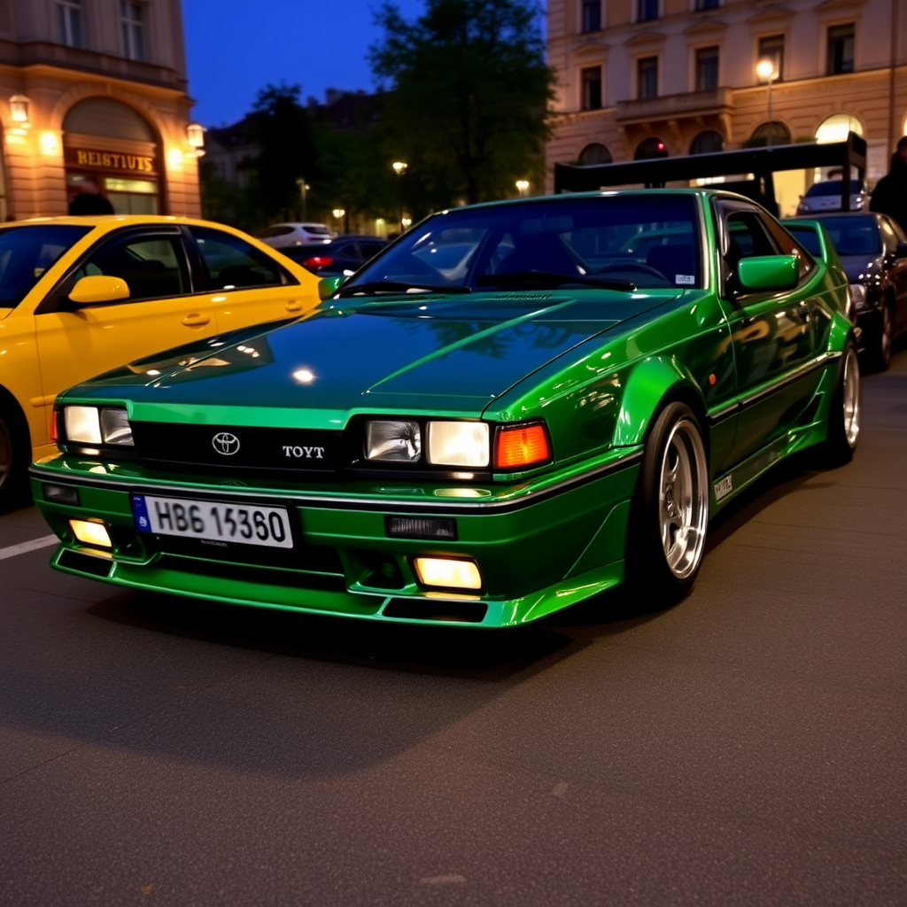 Emerald chrome toyota trueno tuning in Budapest