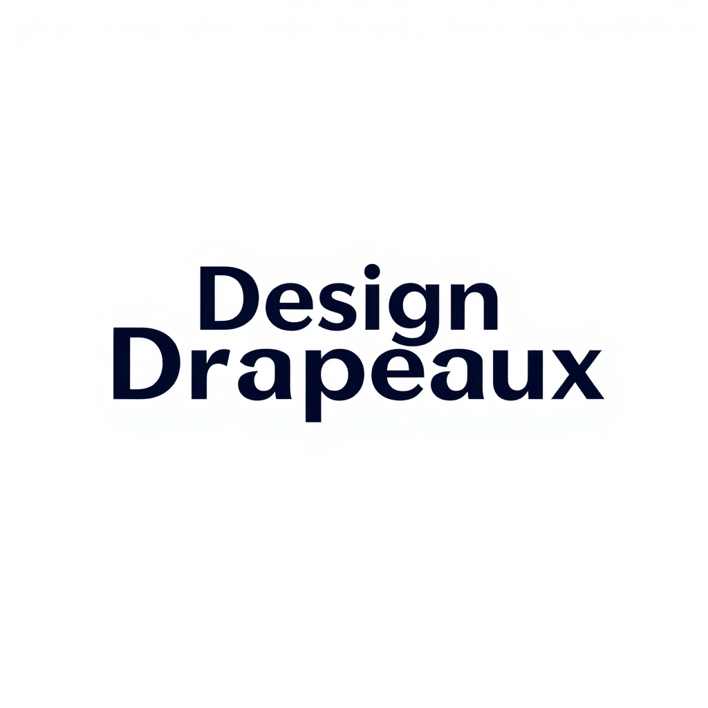 make a logo for a brand that is called design drapeaux, make it have the sentence "DesignDrapeaux" in it