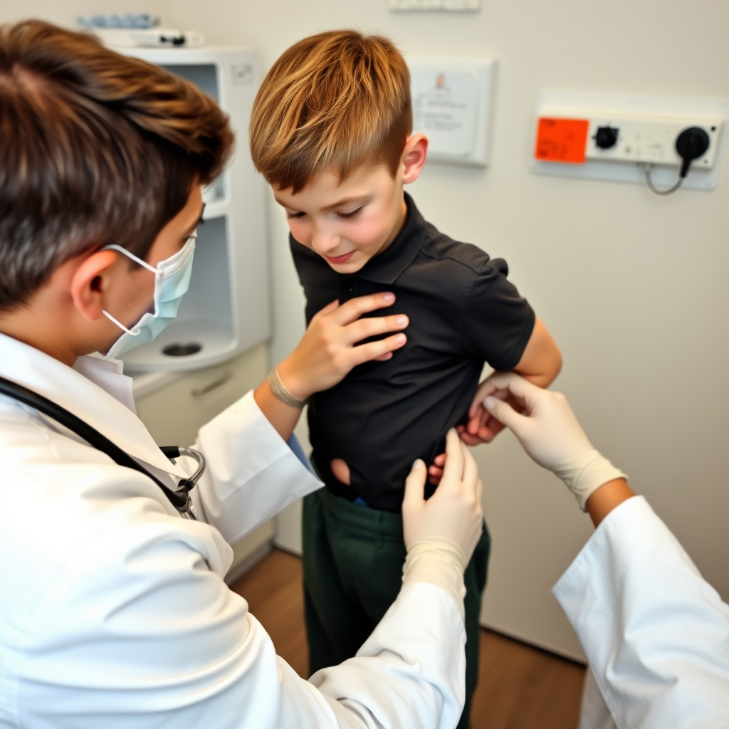 13 year old boy getting his private parts checked by doctor