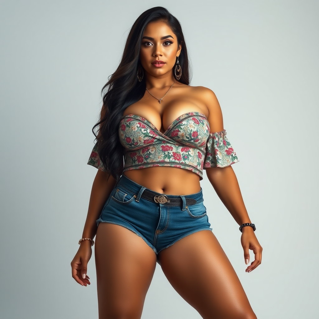 voluptuous native american latina asian white girl large everything