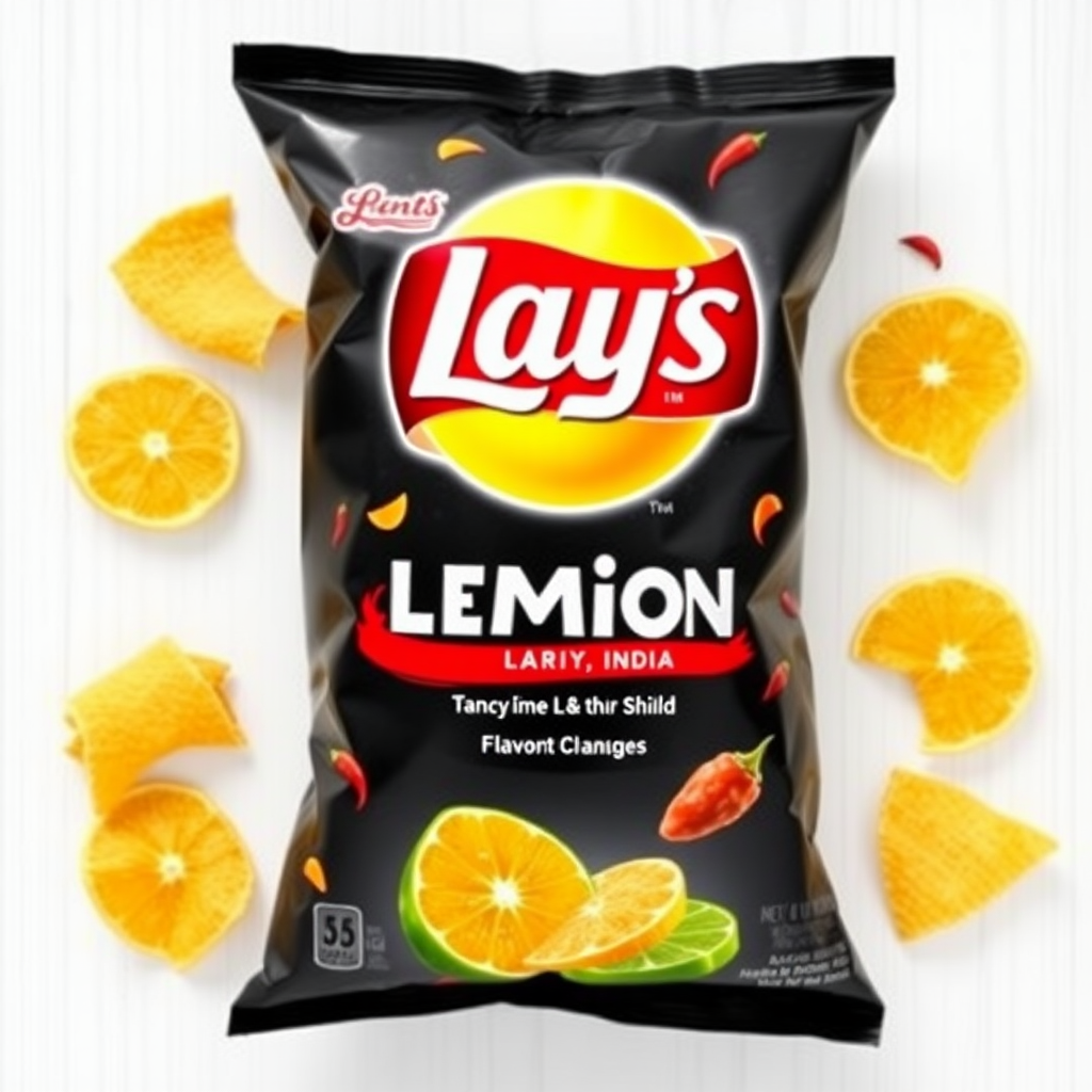 Lay's Chili Limon India Flavor: A fiery fusion of tangy lime and spicy chili, perfectly packaged for the adventurous snacker