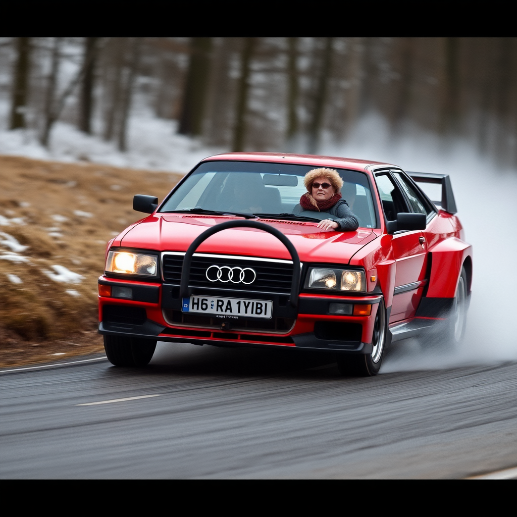 suzi quattro driving an audi quattro