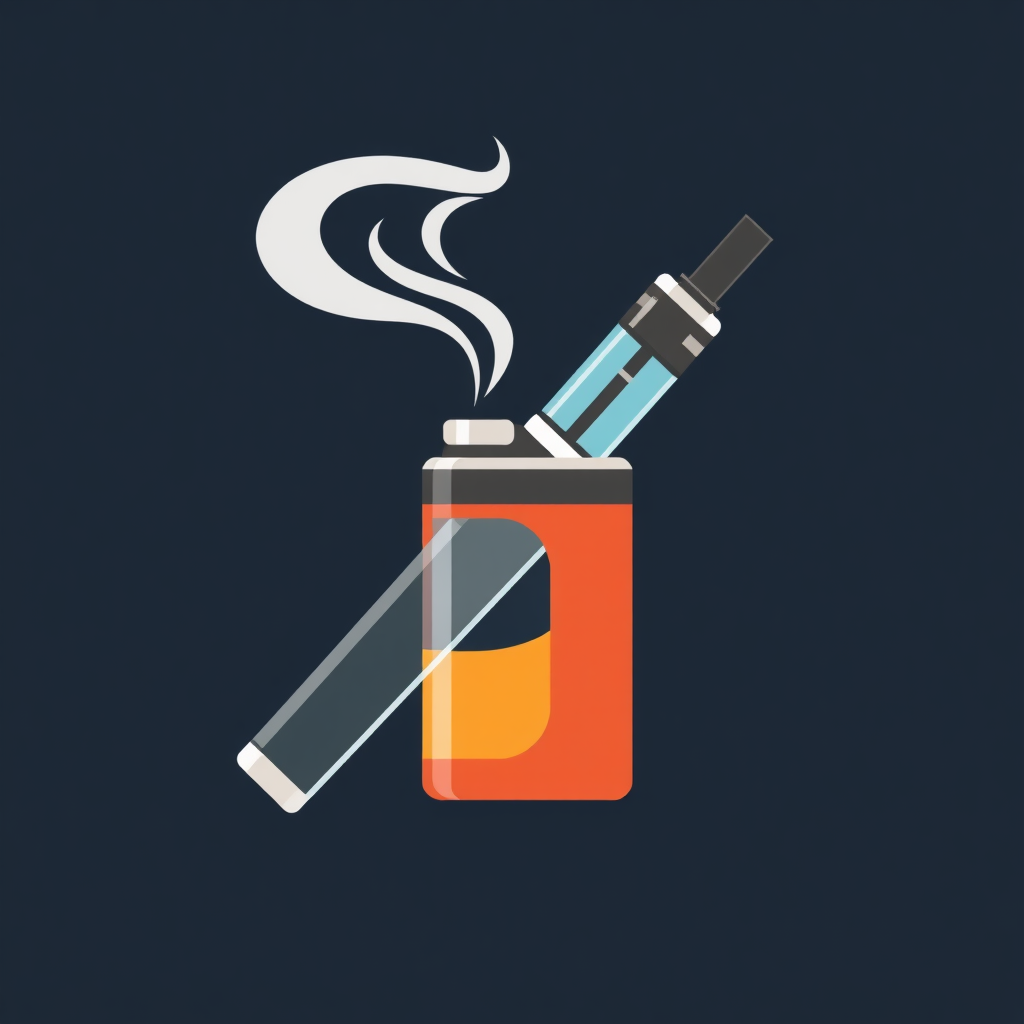 flat icon of a vape pen device