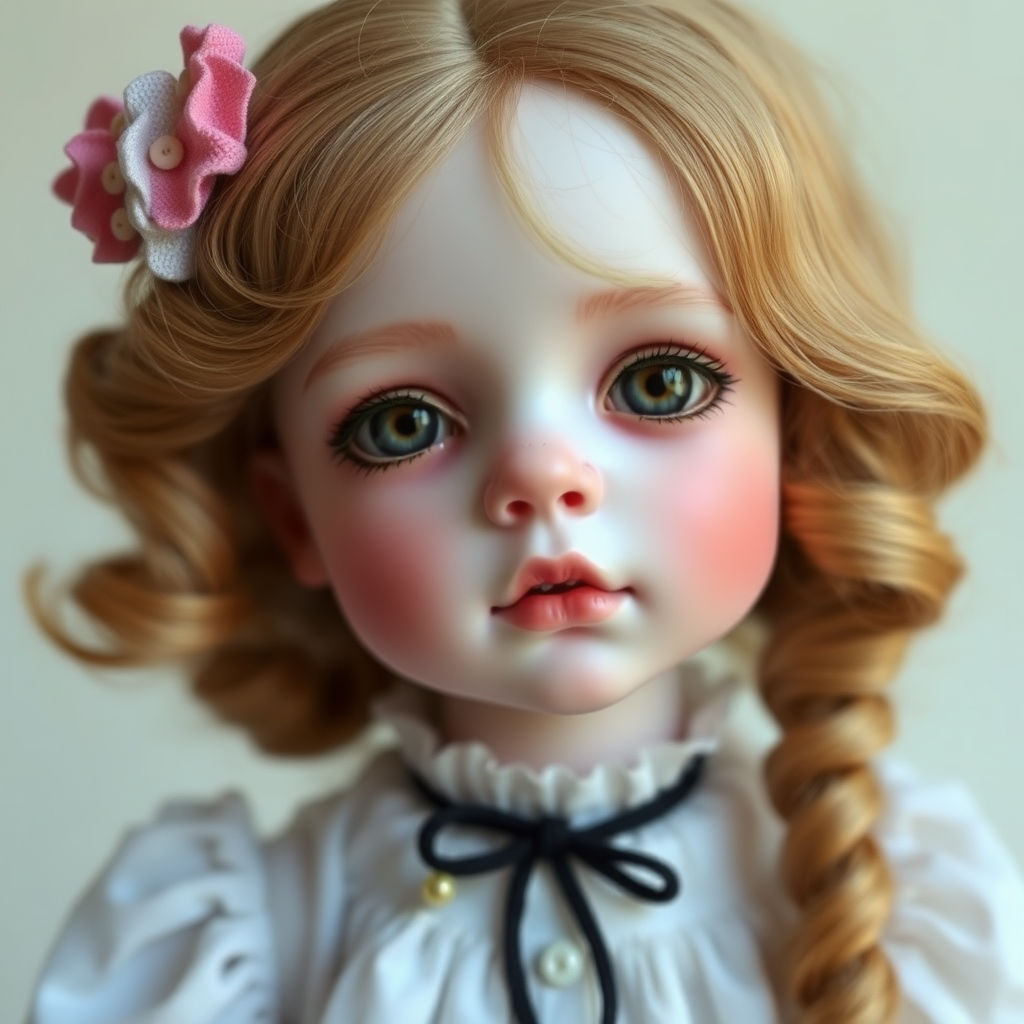 ooak art doll, artist doll, realistic doll, life-like porcelain doll