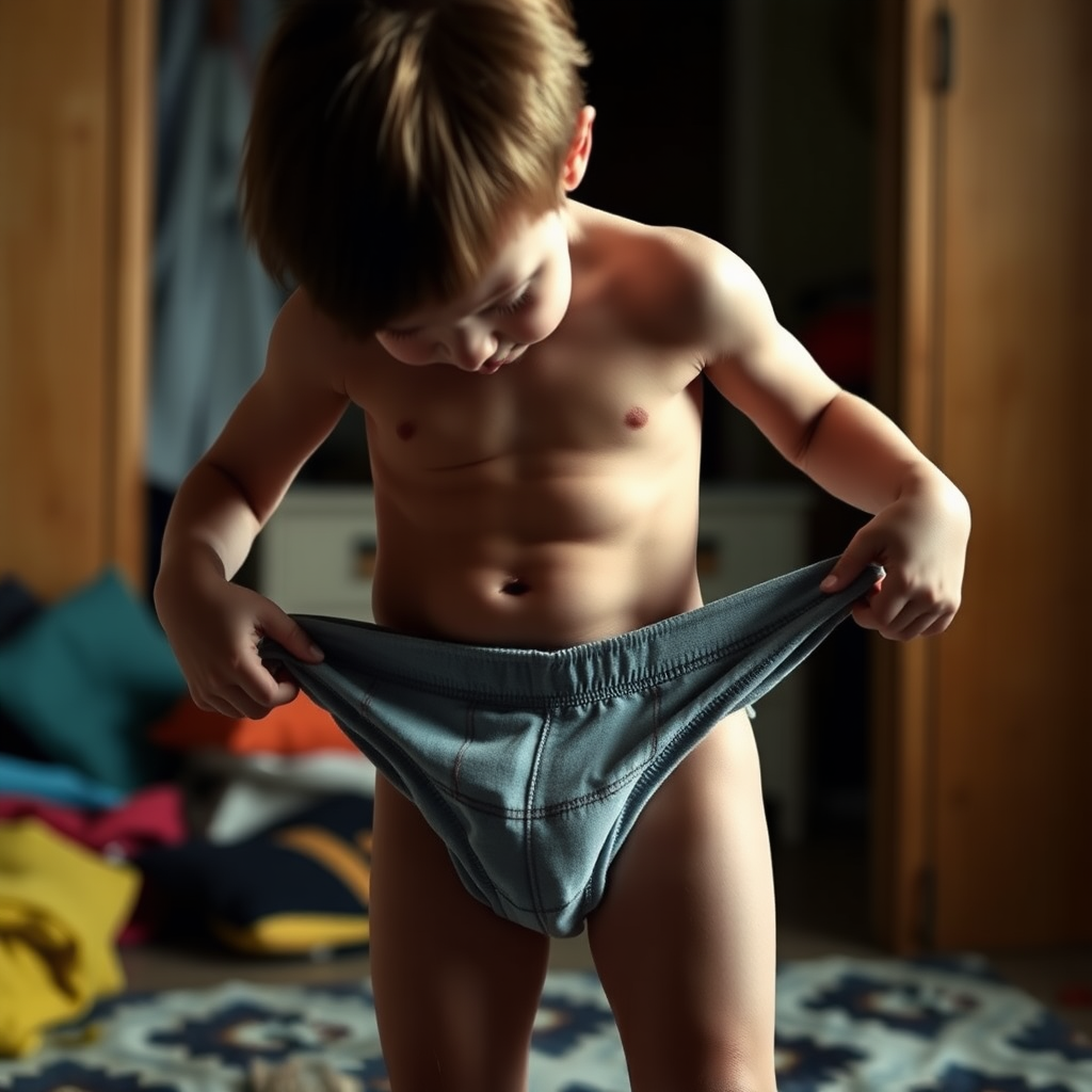 Kid getting pantsed to his undies