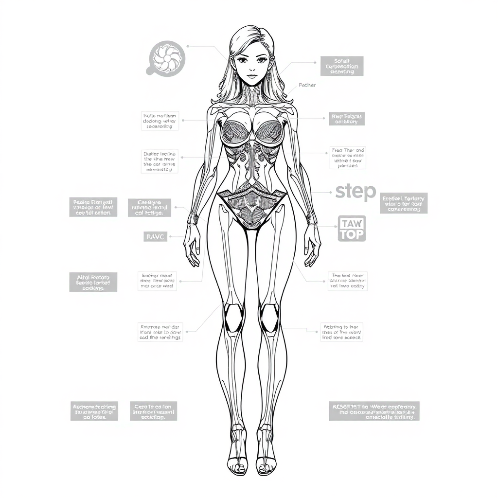 Woman  
full body schematic