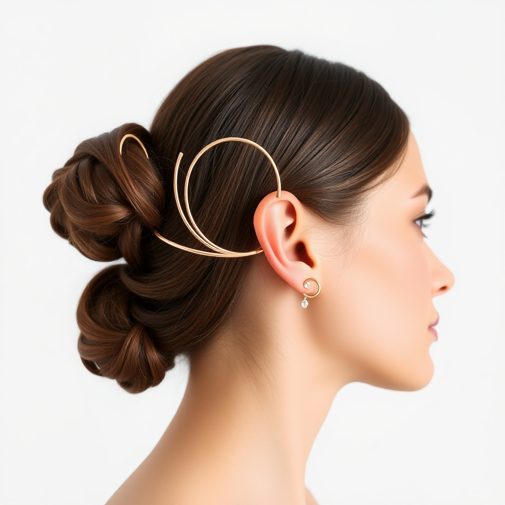 minimalist sculptive ear cuff jewellery design