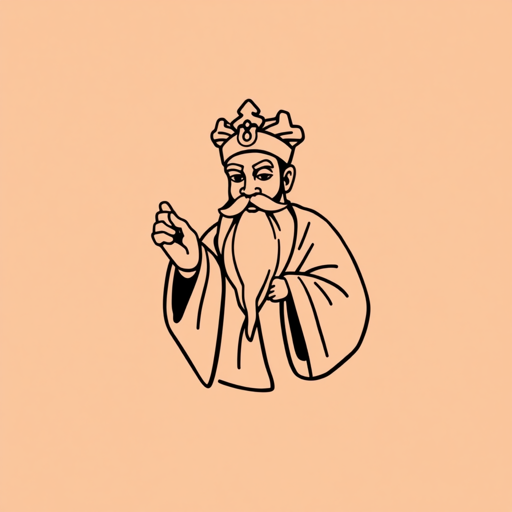 Draw the logo for a Chinese philosopher fast food restaurant.