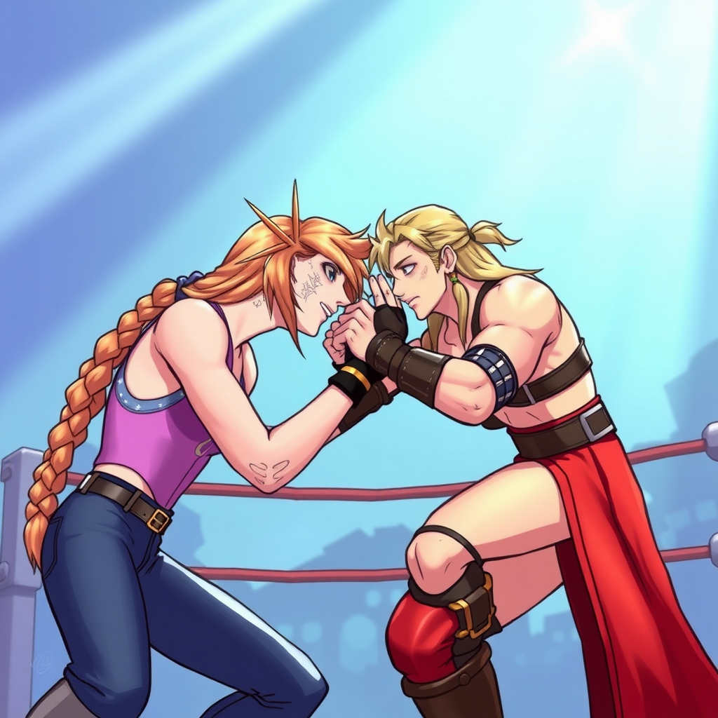 Aerith, Final Fantasy 7, Scissorhold, Wrestling