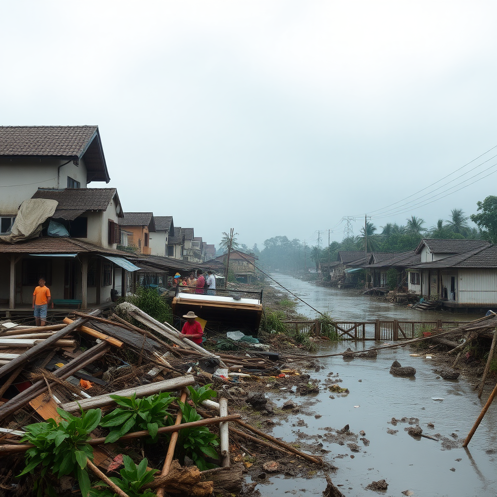 Typhoon, a scene of devastation.