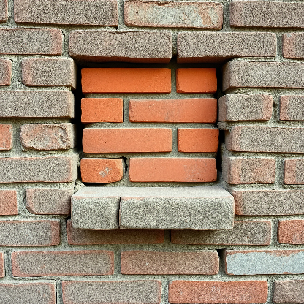 bricks in the wall as a image for people caught in the grinder that is work. one brick stand out among all other