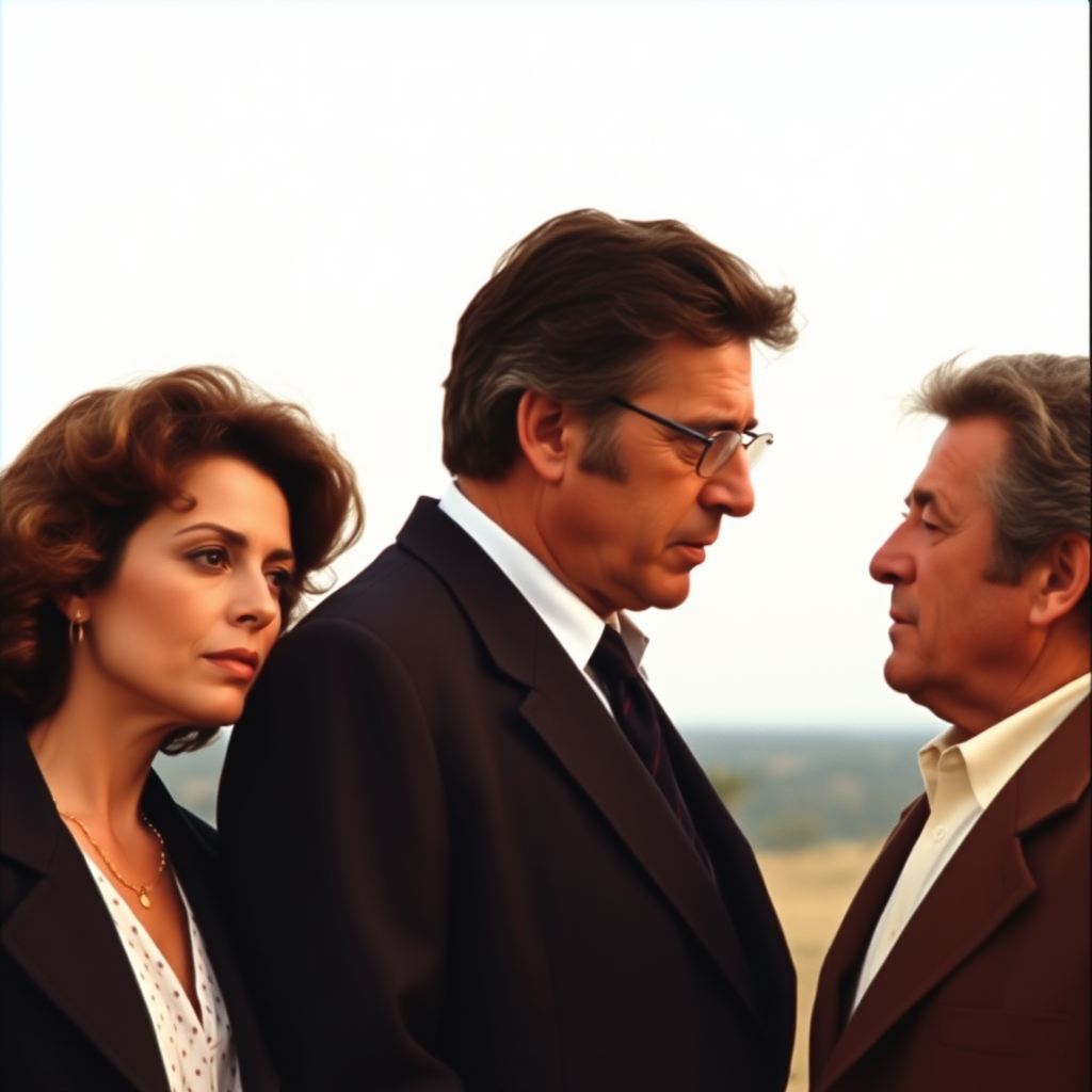 Sofia Loren, Dustin Hoffman, Robert De Niro in profile