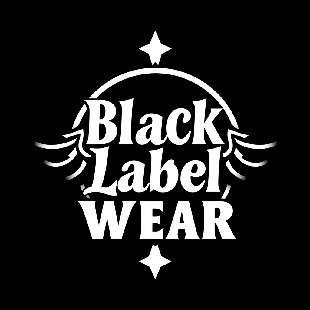 A logo design for a street wear clothing brand 'Black Label Wear'. Make it elegant but sharp.