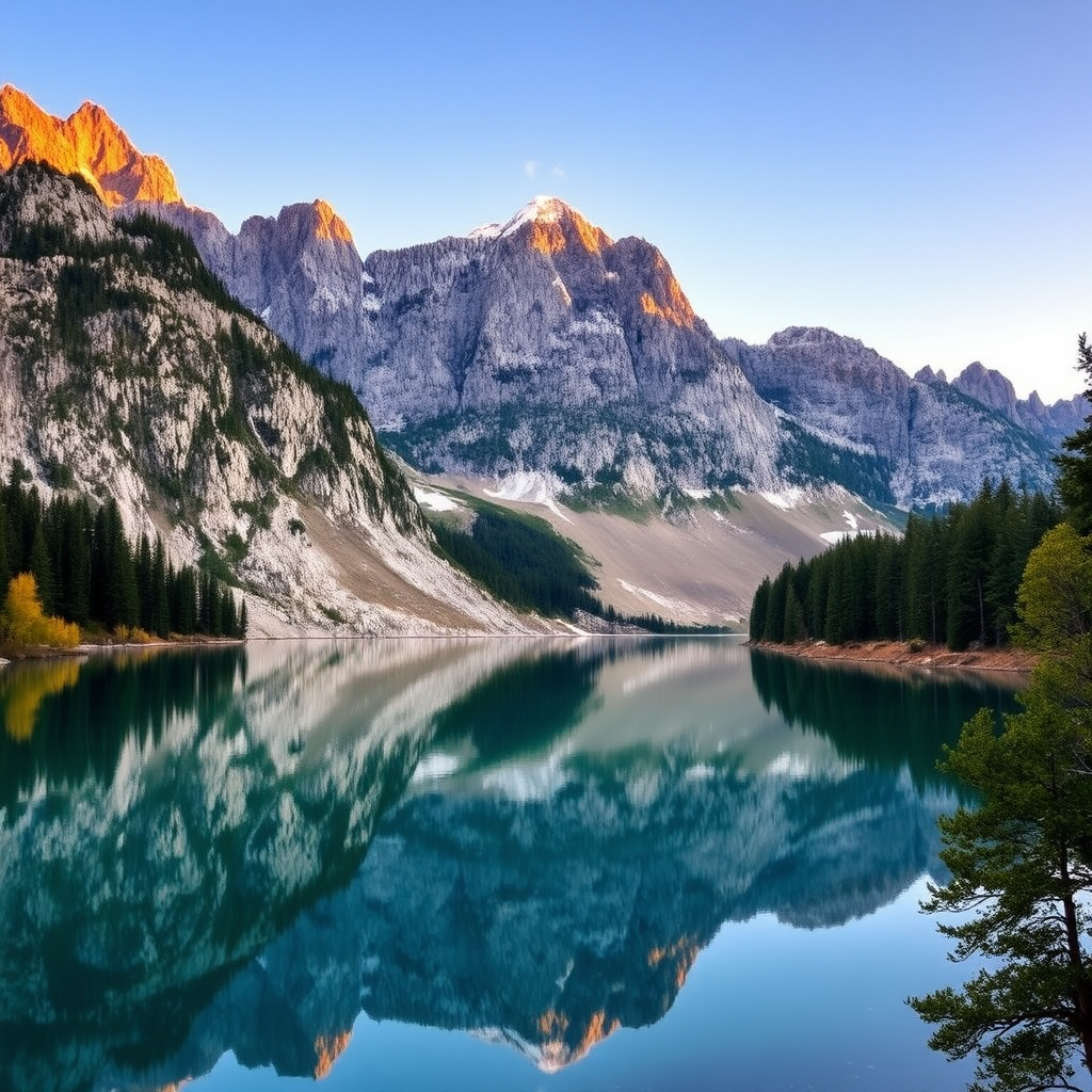 Lago di Braies at dawn