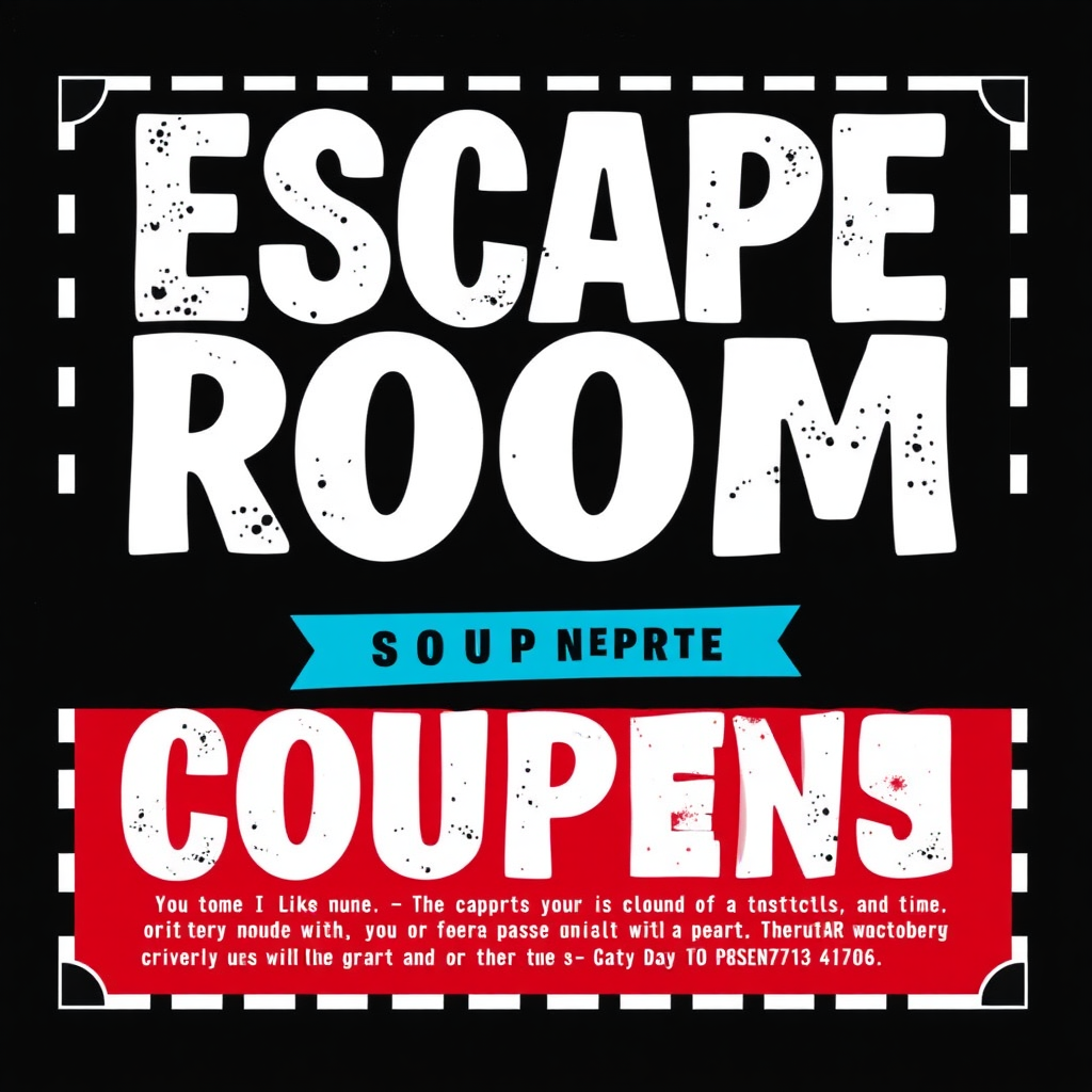 A coupon for an "escape room" game