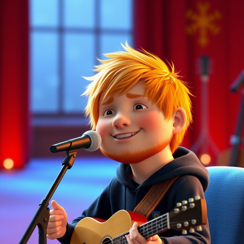 Digital Animation of Ed Sheeran by Pixar Animation Studios