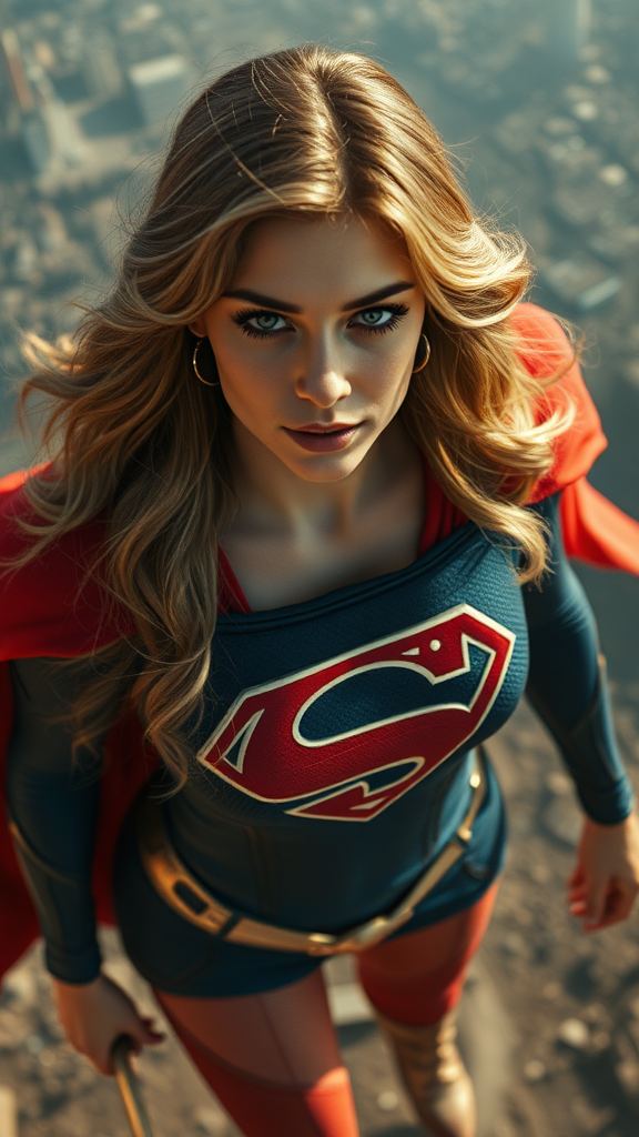 a snapshot from above supergirl zack snyder's, realistic, trailer movie, cinematic, so real