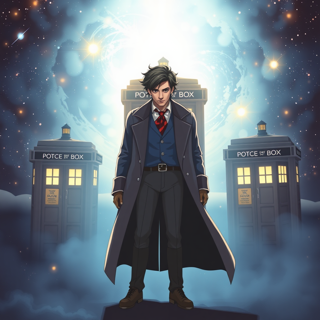 doctor who in the style of sailor moon